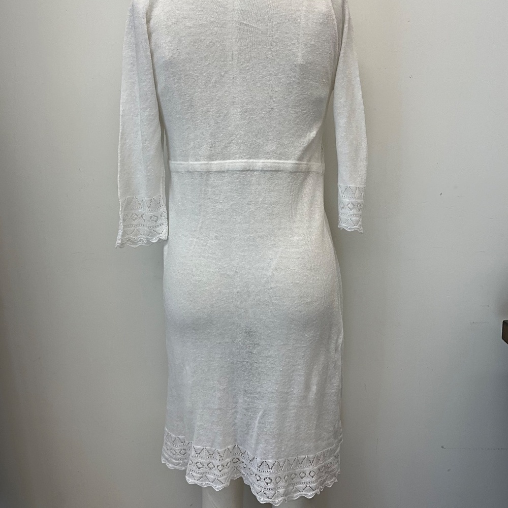 🖤 Stewart+Brown Organic Linen Knit Dress – White, Small 🖤 - Picture 4 of 4